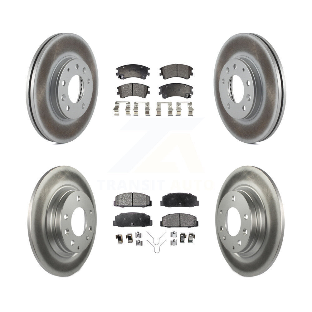 [Front+Rear] 2003-2005 Mazda 6 Premium Coated Rotors & Ceramic Pads Brake Kit For Max Braking