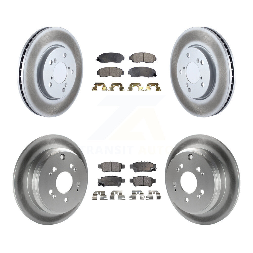 [Front+Rear] 2005-2010 Honda Odyssey Premium Coated Rotors & Ceramic Pads Brake Kit For Max Braking