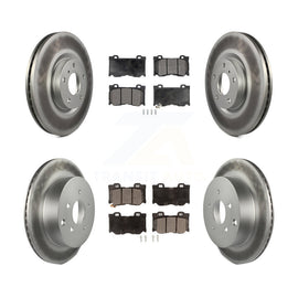 [Front+Rear] 2017-2018 INFINITI Q70 Hybrid Premium Coated Rotors & Ceramic Pads Brake Kit For Max Braking