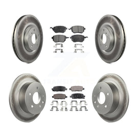 Front Rear Coated Disc Brake Rotors And Ceramic Pad Kit For Nissan Altima Maxima