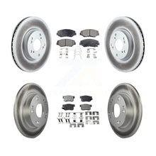 Charger l'image dans la galerie, Front Rear Coated Disc Brake Rotor And Ceramic Pad Kit For Honda Civic Acura ILX