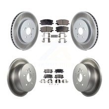 Charger l&#39;image dans la galerie, Front Rear Coated Brake Rotors Ceramic Pad Kit For Lexus Toyota Highlander RX350