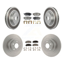 Charger l&#39;image dans la galerie, Front Rear Coated Disc Brake Rotors And Ceramic Pads Kit For Subaru Legacy