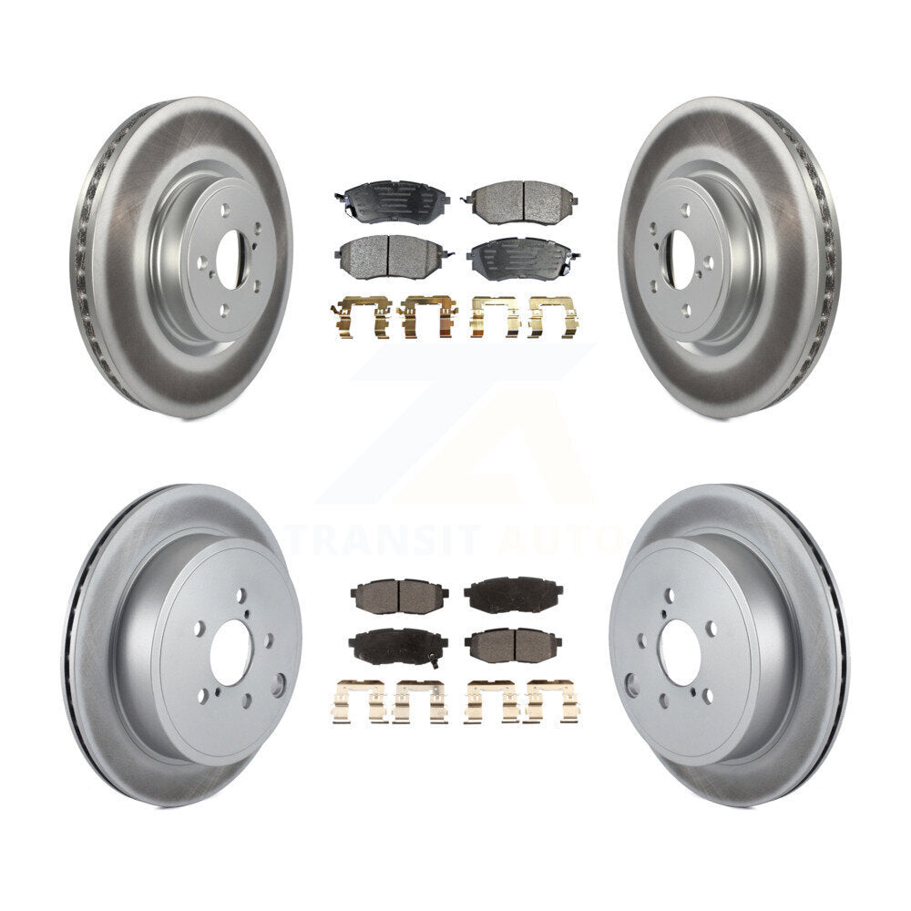 Front Rear Coated Disc Brake Rotor And Ceramic Pad Kit For Subaru Outback Legacy