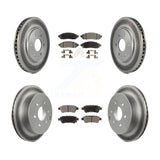 [Front+Rear] 2006-2007 Nissan Xterra Premium Coated Rotors & Ceramic Pads Brake Kit For Max Braking