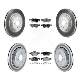 Front Rear Coat Brake Rotors Ceramic Pad Kit For Mercedes-Benz ML350 GL450 GL550