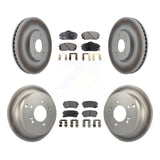 Front Rear Coat Disc Brake Rotor Ceramic Pad Kit For Hyundai Tucson Kia Sportage