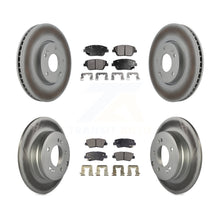 Load image into Gallery viewer, Front Rear Coated Disc Brake Rotor Ceramic Pad Kit For Hyundai Sonata Kia Optima