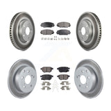 [Front+Rear] 2010 Toyota Matrix XRS Premium Coated Rotors & Ceramic Pads Brake Kit For Max Braking