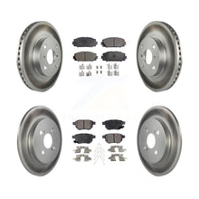 Charger l'image dans la galerie, [Front+Rear] 2012-2013 Toyota Yaris L LE Premium Coated Rotors &amp; Ceramic Pads Brake Kit For Max Braking