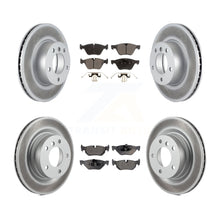 Charger l&#39;image dans la galerie, Front Rear Coated Disc Brake Rotors And Ceramic Pads Kit For BMW 328i 325i 323i