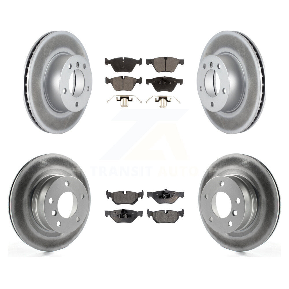 [Front+Rear] 2008-2013 BMW 128i Premium Coated Rotors & Ceramic Pads Brake Kit For Max Braking