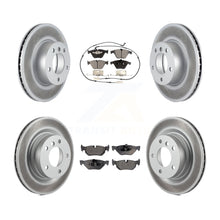 Charger l&#39;image dans la galerie, Front Rear Coated Disc Brake Rotors And Ceramic Pads Kit For BMW 323i