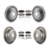 Front Rear Coat Brake Rotor Ceramic Pad Kit For Lexus IS250 With F Sport Package