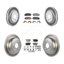Charger l'image dans la galerie, Front Rear Coated Disc Brake Rotors And Ceramic Pads Kit For Acura RDX