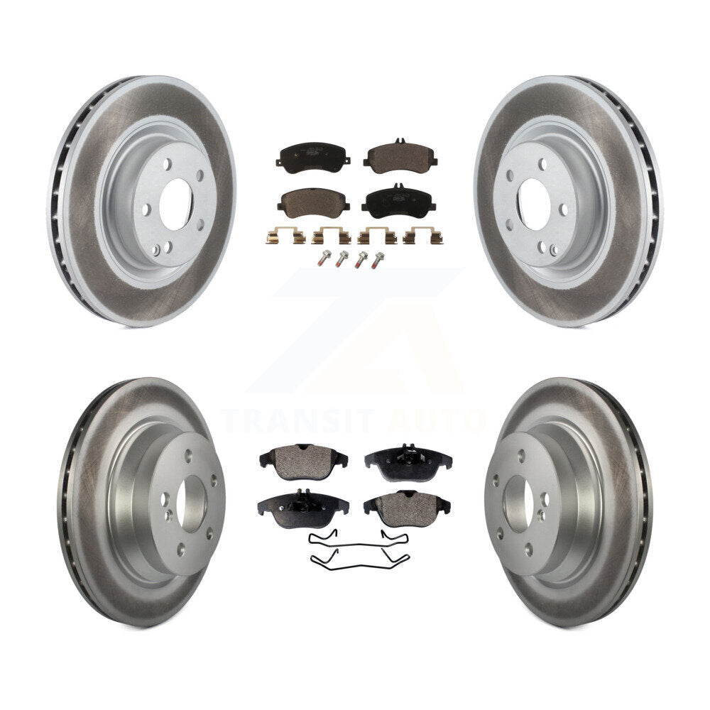 Front Rear Coat Disc Brake Rotor Ceramic Pad Kit For Mercedes-Benz GLK350 GLK250