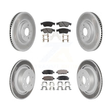 Load image into Gallery viewer, Front Rear Coated Disc Brake Rotors And Ceramic Pad Kit For INFINITI G37 G35 Q60
