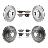 Front Rear Coated Disc Brake Rotors And Ceramic Pads Kit For BMW X5 X6