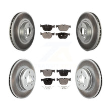 Load image into Gallery viewer, Front Rear Coated Disc Brake Rotors And Ceramic Pads Kit For BMW X5 X6