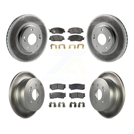 [Front+Rear] 2007-2009 Hyundai Santa Fe Premium Coated Rotors & Ceramic Pads Brake Kit For Max Braking