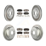 [Front+Rear] 2007-2012 Hyundai Veracruz Premium Coated Rotors & Ceramic Pads Brake Kit For Max Braking