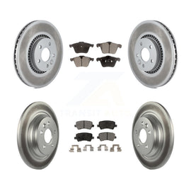 Front Rear Coat Brake Rotors Ceramic Pad Kit For Volvo S60 V60 Cross Country V70