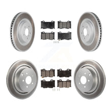 Charger l&#39;image dans la galerie, Front Rear Coated Brake Rotors Ceramic Pad Kit For INFINITI Q50 M37 Q60 Q70 Q70L