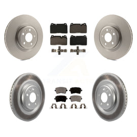 Front Rear Coated Disc Brake Rotors And Ceramic Pads Kit For Audi Q5