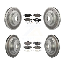 Charger l&#39;image dans la galerie, Front Rear Coated Disc Brake Rotor &amp; Ceramic Pad Kit For Mercedes-Benz E350 E400