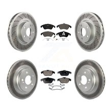 Charger l&#39;image dans la galerie, Front Rear Coated Brake Rotor &amp; Ceramic Pad Kit For Mercedes-Benz E350 C300 C350