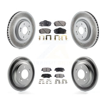 Charger l&#39;image dans la galerie, Front Rear Coated Brake Rotor Ceramic Pad Kit For 2015 Hyundai Sonata GAS engine