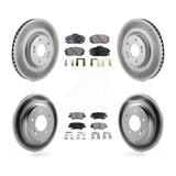 Front Rear Coated Brake Rotor Ceramic Pad Kit For 2015 Hyundai Sonata GAS engine