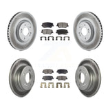 Front Rear Coated Disc Brake Rotors And Ceramic Pads Kit For Hyundai Azera