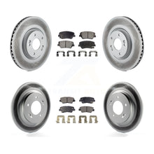 Load image into Gallery viewer, [Front+Rear] 16-17 Hyundai Azera Limited Premium Coated Rotors &amp; Ceramic Pads Brake Kit For Max Braking
