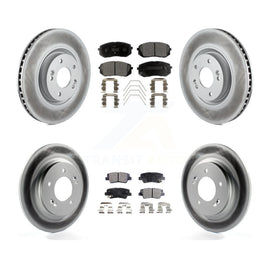 [Front+Rear] 2016 Hyundai Sonata GAS engine Premium Coated Rotors & Ceramic Pads Brake Kit For Max Braking