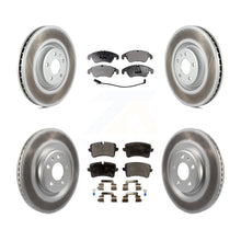 Load image into Gallery viewer, Front Rear Coated Disc Brake Rotors And Ceramic Pads Kit For Audi A6