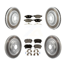 Load image into Gallery viewer, Front Rear Coated Disc Brake Rotors And Ceramic Pads Kit For Audi A6 Quattro A7