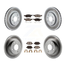 Load image into Gallery viewer, Front Rear Coated Disc Brake Rotors And Ceramic Pads Kit For Fiat 500