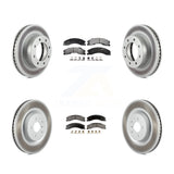 Front Rear Coat Disc Brake Rotor Ceramic Pad Kit For Nissan NV2500 NV3500 NV1500