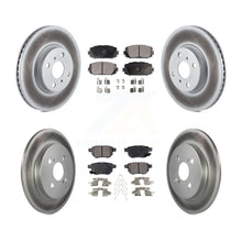 Load image into Gallery viewer, Front Rear Coated Disc Brake Rotors And Ceramic Pads Kit For Toyota Yaris