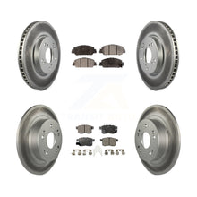 Load image into Gallery viewer, Front Rear Coated Disc Brake Rotors And Ceramic Pads Kit For Honda Accord