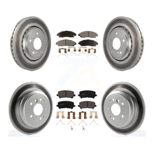 Load image into Gallery viewer, Front Rear Coated Disc Brake Rotor And Ceramic Pad Kit For Honda Pilot Ridgeline