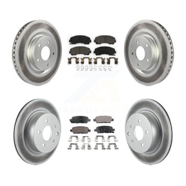 [Front+Rear] 2016-2017 INFINITI QX50 Premium Coated Rotors & Ceramic Pads Brake Kit For Max Braking