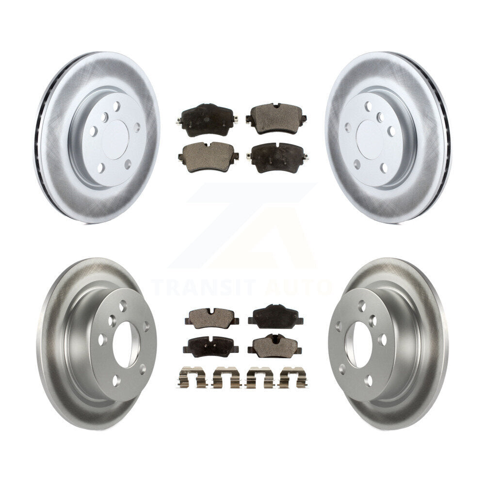 Front Rear Coated Disc Brake Rotors And Ceramic Pads Kit For Mini Cooper