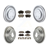 Front Rear Coated Disc Brake Rotors And Ceramic Pads Kit For Mini Cooper