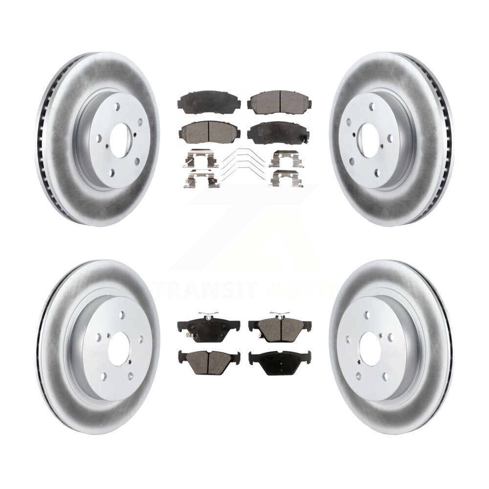 [Front+Rear] 2016-2019 Subaru Legacy 2.5L Premium Coated Rotors & Ceramic Pads Brake Kit For Max Braking