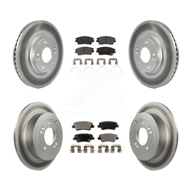 Front Rear Coat Disc Brake Rotor Ceramic Pad Kit For Hyundai Tucson Kia Sportage
