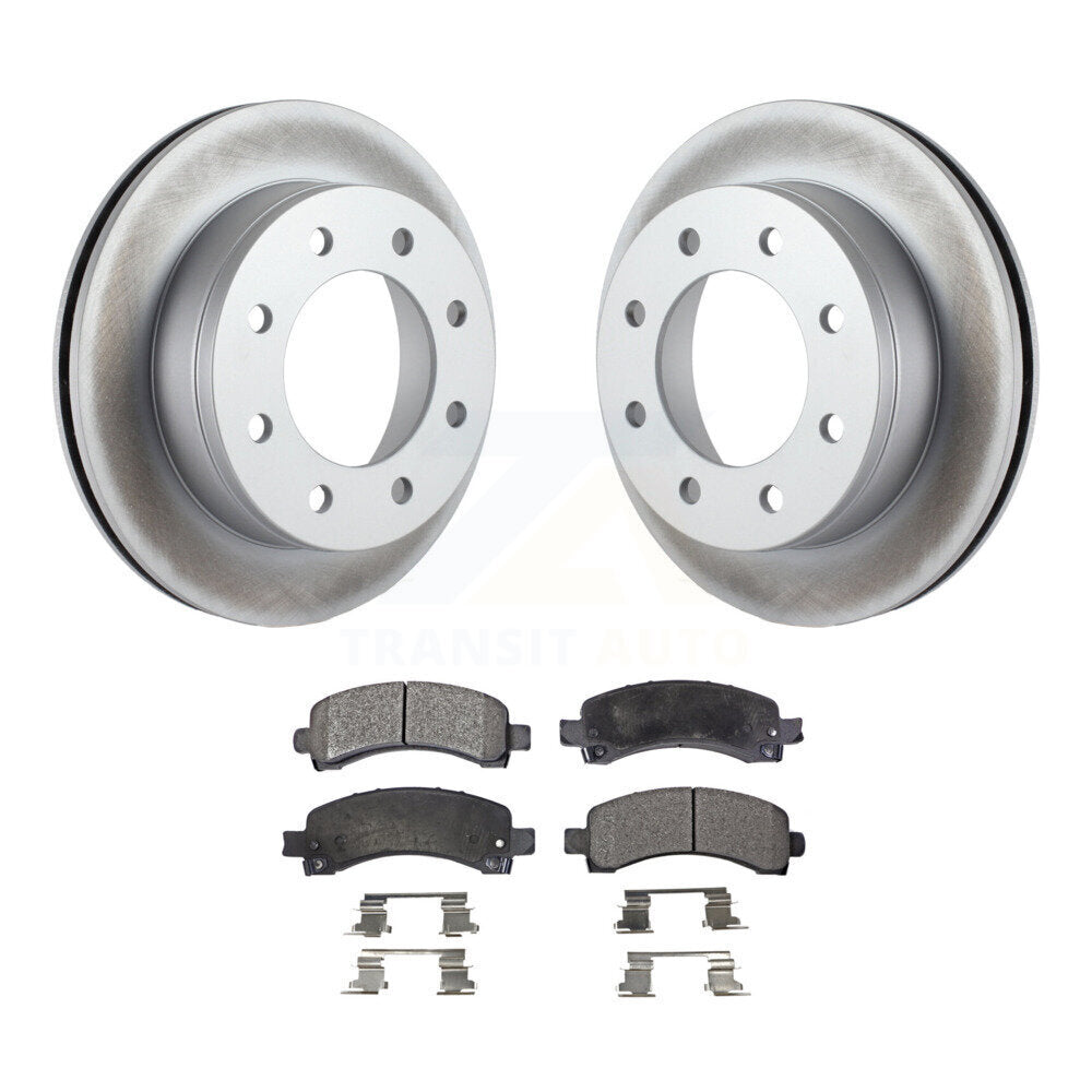 Rear Coat Brake Rotor Ceramic Pad Kit For Chevrolet Express 2500 GMC 3500 Savana