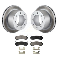 Charger l&#39;image dans la galerie, Rear Coated Disc Brake Rotors And Ceramic Pads Kit For GMC Sierra 3500 Classic