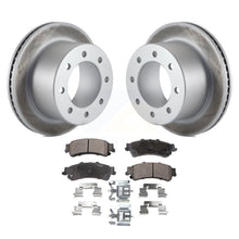 Load image into Gallery viewer, Rear Coated Brake Rotors Ceramic Pad Kit For Chevrolet Silverado 3500 GMC Sierra